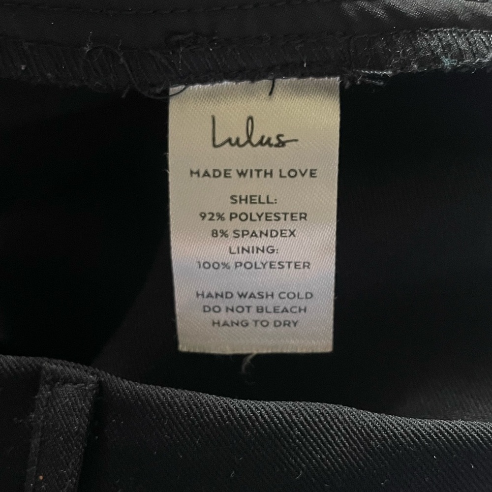 Lulus Black High-Waisted Wide-Leg Trouser Pants Small - Picture 7 of 7